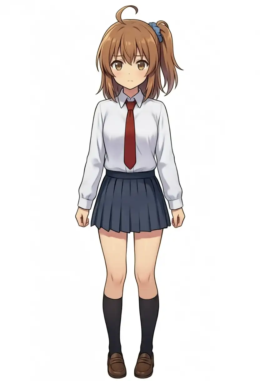 Front-facing standing image of Kana-chan. The side ponytail is on screen right